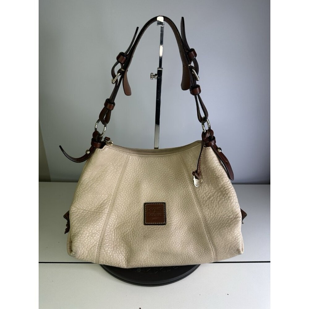 Dooney & Bourke East West Slouch Bag Pebble Leather Handbag Pale Yellow